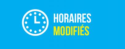 Horaires modifiés