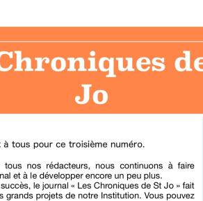 Troisième numéro de la revue "Les Chroniques de St Jo"